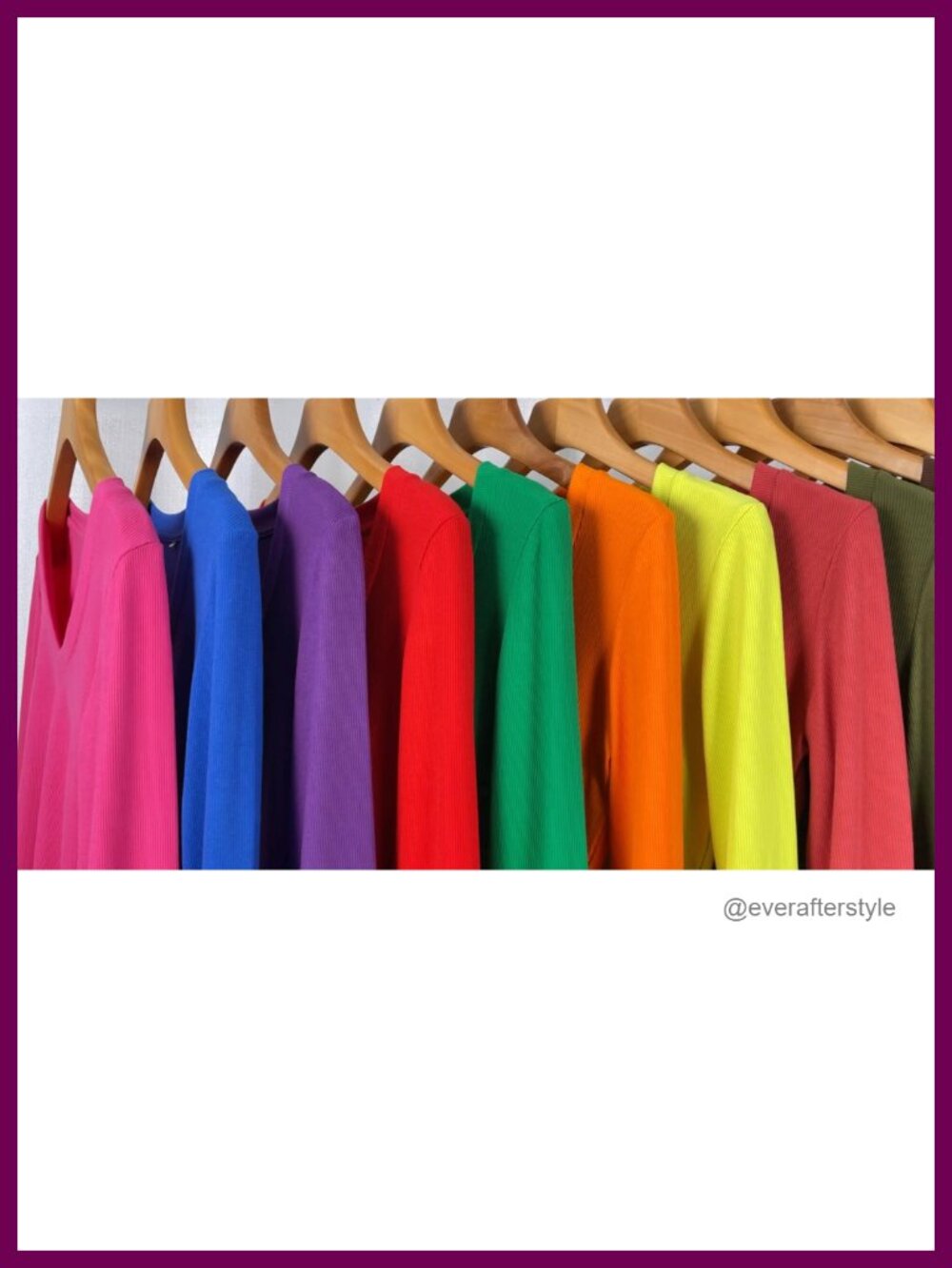 Long Sleeve V Neck Crop Top Ribbed Knit Slim Fitted Basic Tee - Picture 5 of 6